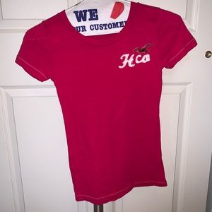 Hot pink Hollister short sleeve t shirt